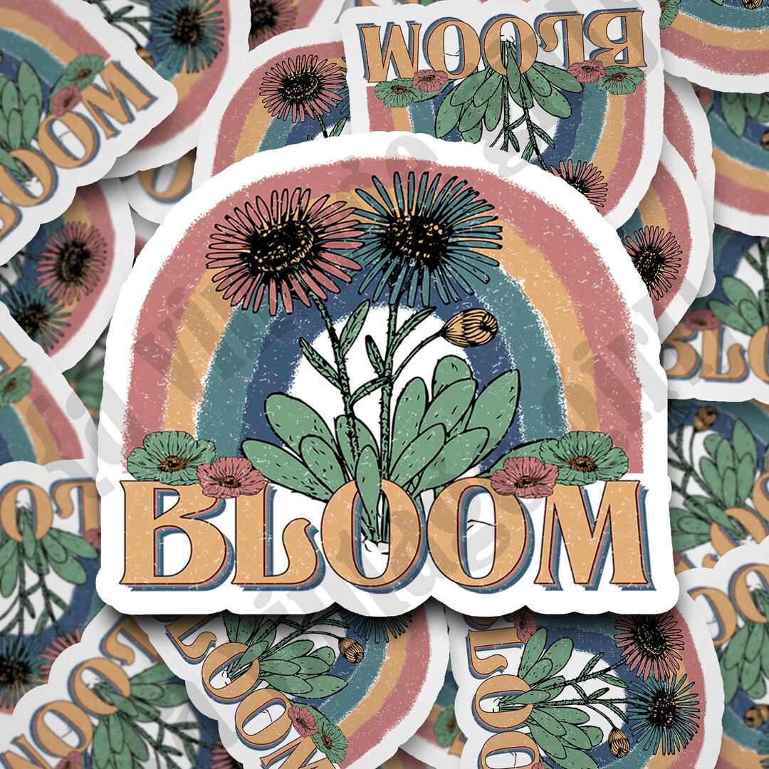 Bloom | Die Cut Sticker | Water-resistant With Matte Textured ...
