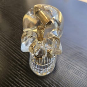 Resin Skull with Real Bullet Casings – Gothic Decor – Unique Gift