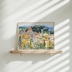 Florence Travel Poster, Trendy Wall Art, Italy Travel Print, Maximalist Decor, Trendy Italy Prints, Colorful Travel Print, Italy Print