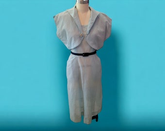 Vintage 1950's Sheer Nylon Dress and Bolero Set