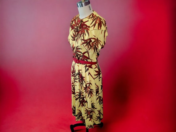 Vintage 1940's/1950's Yellow Tropical Dress - image 2