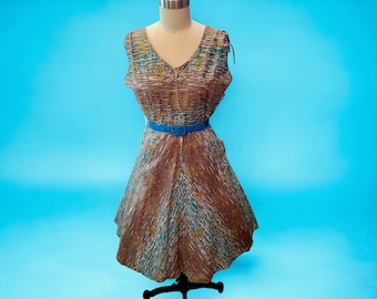 Vintage 1940s/1950's Zip Up Cotton Dress
