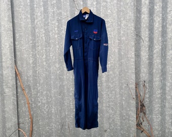 Vintage 1990's Navy Blue Chevron Coveralls/Unisex