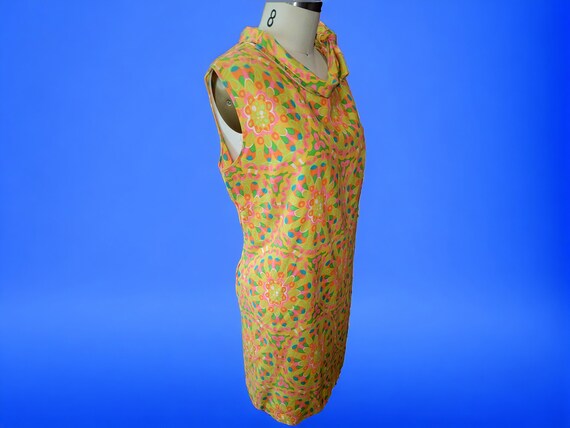 Vintage 1960's Mod Psychedelic House Dress XXL - image 2