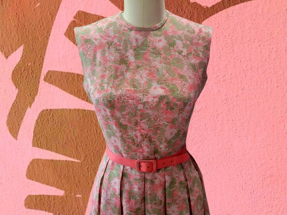 1950's/1960's Floral Cotton Daisies Dress - image 2