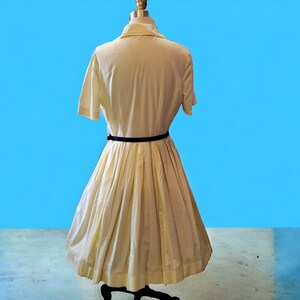 Vintage 1950's Pale Yellow Shirtwaist Dress 画像 6