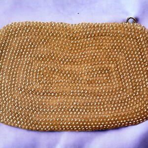 1950's Vintage Beaded Faux Pearl and Rhinestone Clutch Purse by Sarne of California image 2