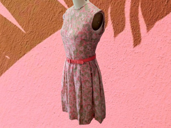 1950's/1960's Floral Cotton Daisies Dress - image 3