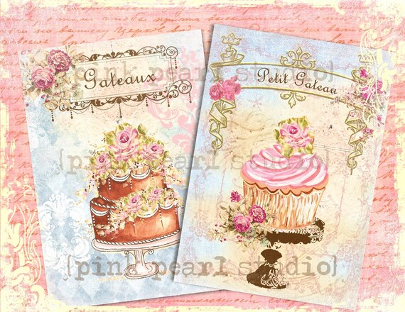 Sweet French Petit Gateau Cupcakes And Gateaux Cakes Etsy
