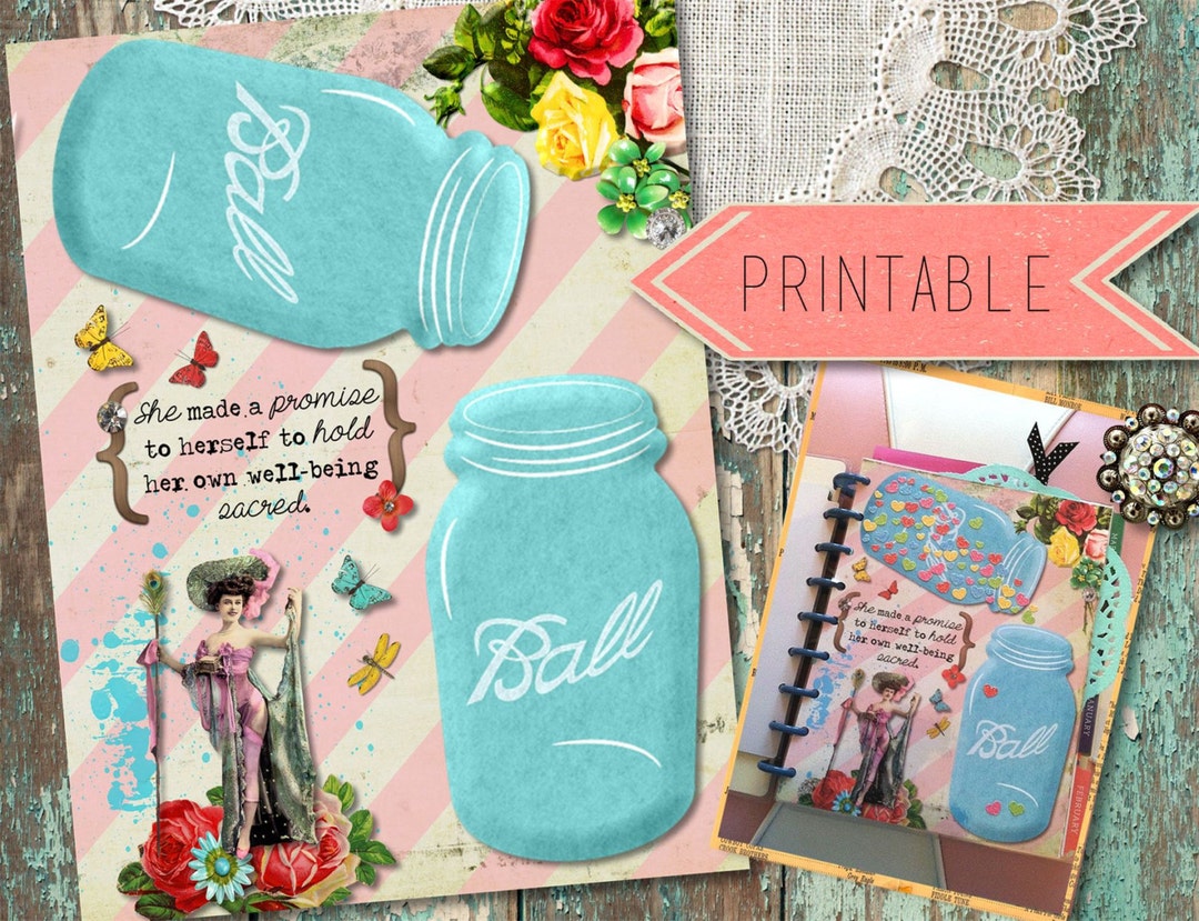 Mason Jar Weight Loss Tracker Insert for Erin Condren Life Planner ...