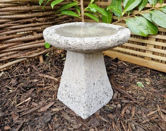 Weathered Grey Mini Bird Bath