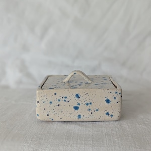 Blue Speckled Trinket Box
