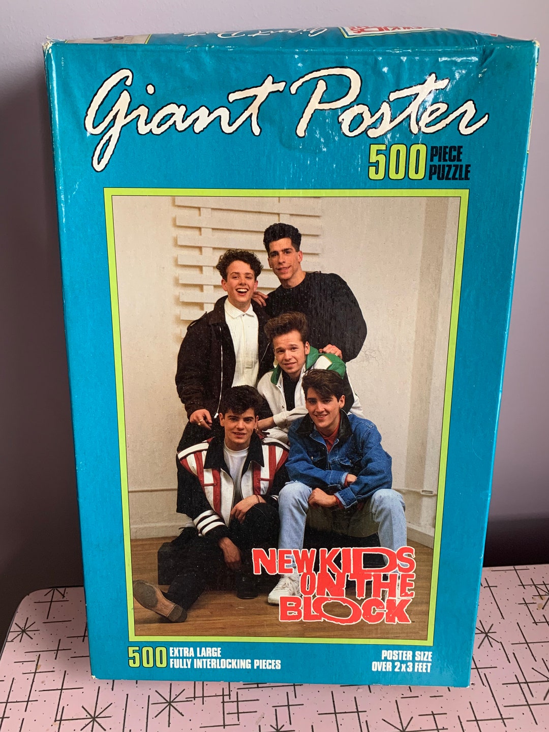 Vintage 1990 New Kids on the Block Poster Puzzle, NKOTB, Gift for