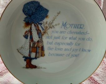 Vintage Holly Hobbie, mãe, prato coletor, presente para mãe, dia das mães