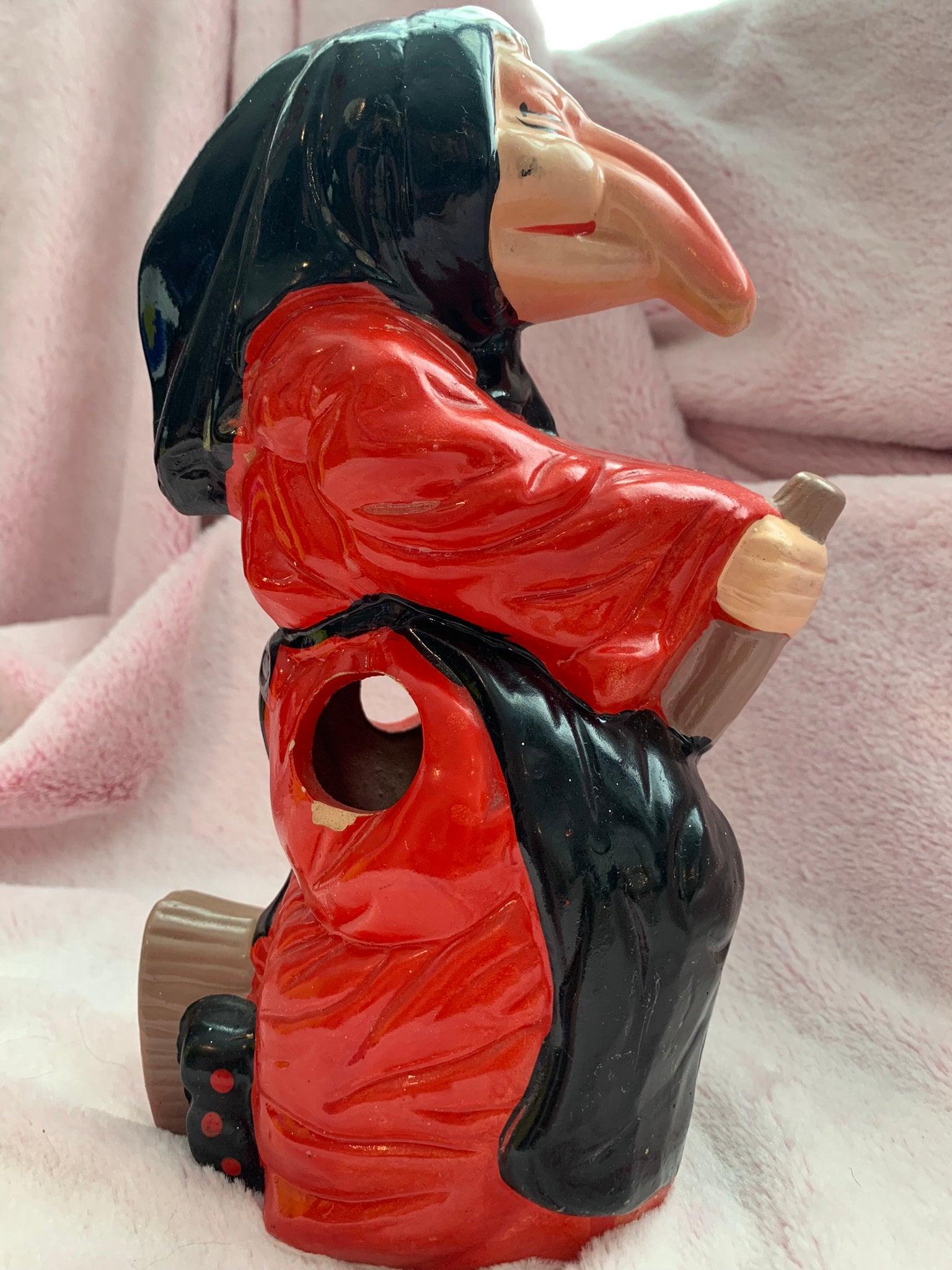 Vintage Kitchen Witch Utensil Holder, Witchy Container, Baba Yaga ...