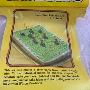 Vintage Wilton Cake Top Topper, super bowl football set, cake decorating