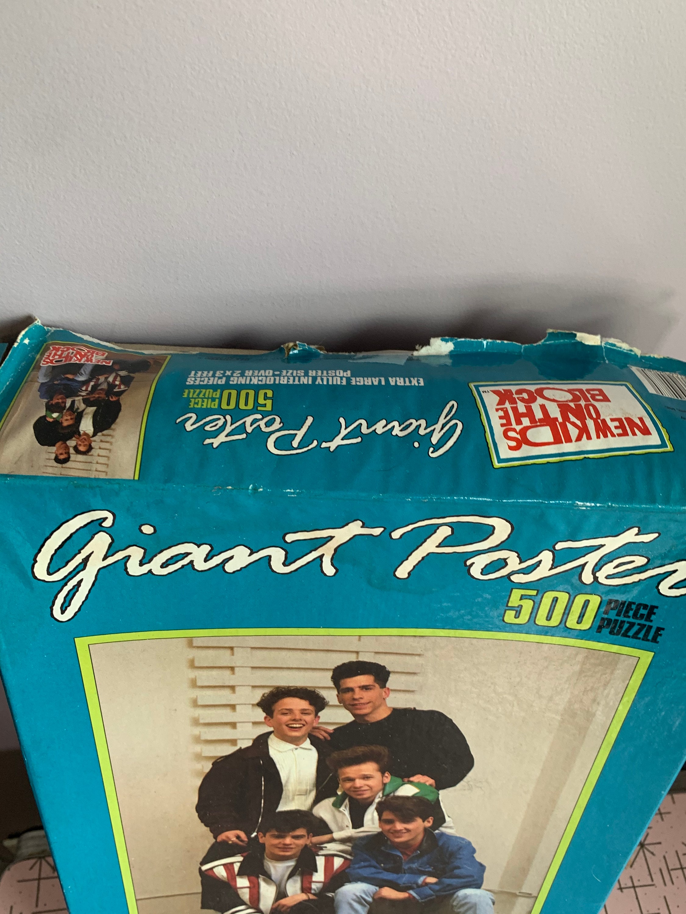 Vintage 1990 New Kids on the Block Poster Puzzle, NKOTB, Gift for