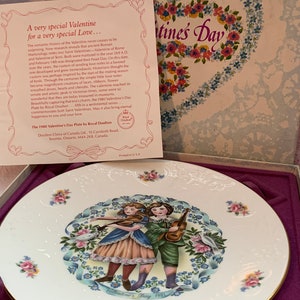 1981 Vintage Royal Doulton decorator collectible Valentine’s Day plate love