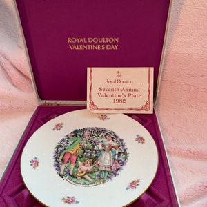1982 Vintage Royal Doulton decorator collectible Valentine’s Day plate love
