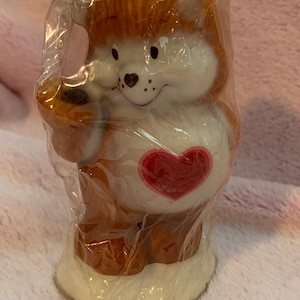 Vintage Care Bear Tenderheart bear wax candle, valentine gift for her