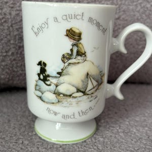 Vintage retro, holly hobby hobbie, friend Coffee, mug, tea cup, enjoy a quiet moment, collectable doll
