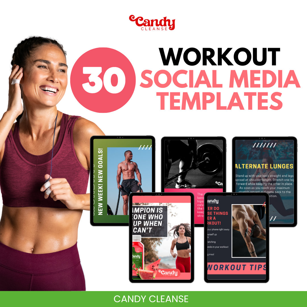 30 Editable Workout Social Media Templates | Fitness Instagram ...