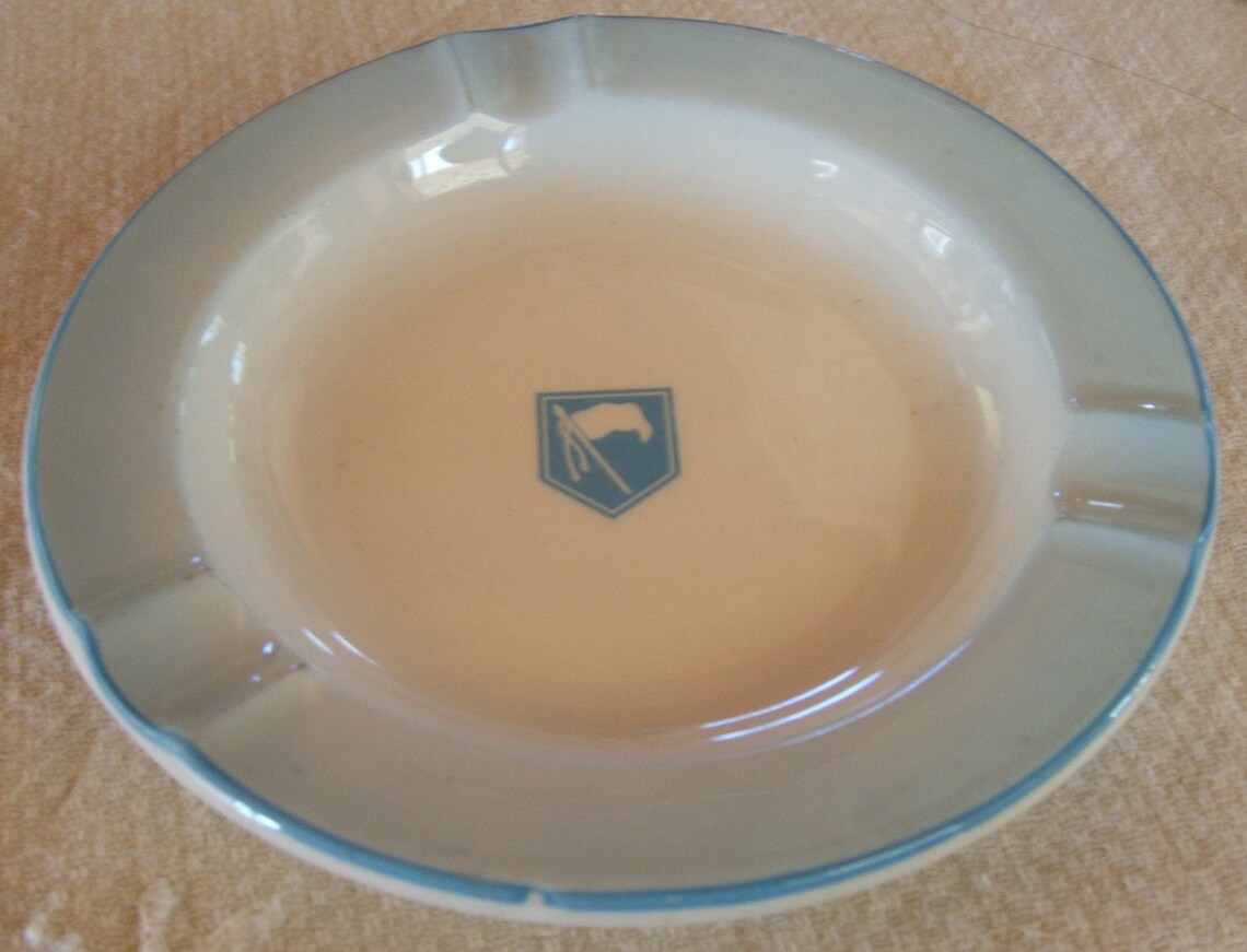 Vintage South African Ashtray With Flag Motif Etsy