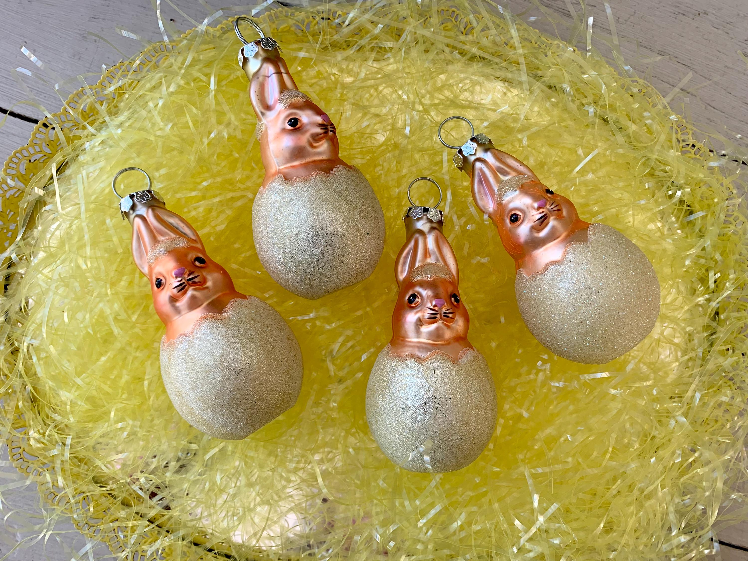 New Old Stock AMC Easter Ornaments Rabbit Eggs - Etsy