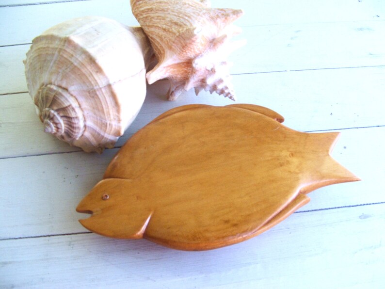 Vintage Hand Carved Wooden Fish Wall Hanging Etsy
