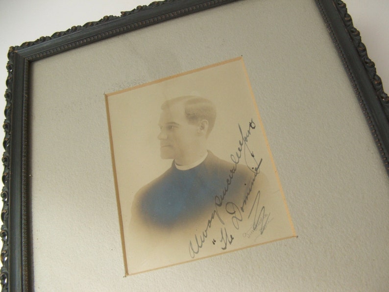 Priest Frame Antique Frame Autographed Priest Portrait Photograph Flahertys Art ...