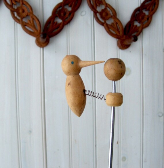 Vintage Woodpecker Pecking Bird Desktop Toy Gadget Etsy