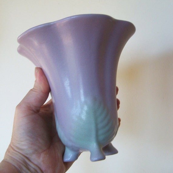 Vintage Lavender Pottery Vase