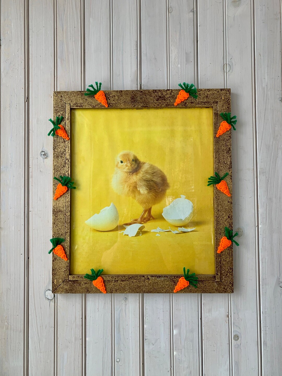Vintage Chick Picture With Handcrafted Frame - Etsy