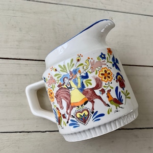 Vintage Pennsylvania Dutch Folk Art Creamer Cream Pitcher Japan