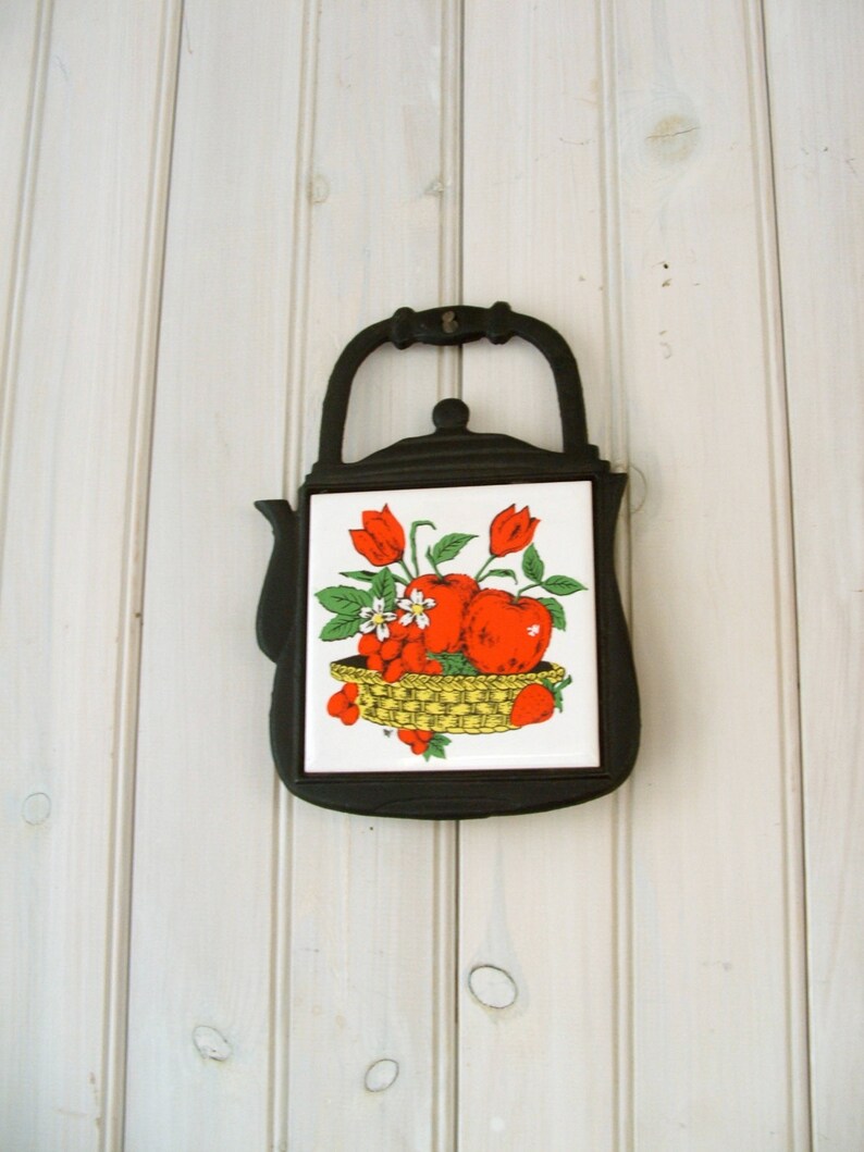 Pair of Vintage Tea Kettle Trivets TAIWAN Etsy