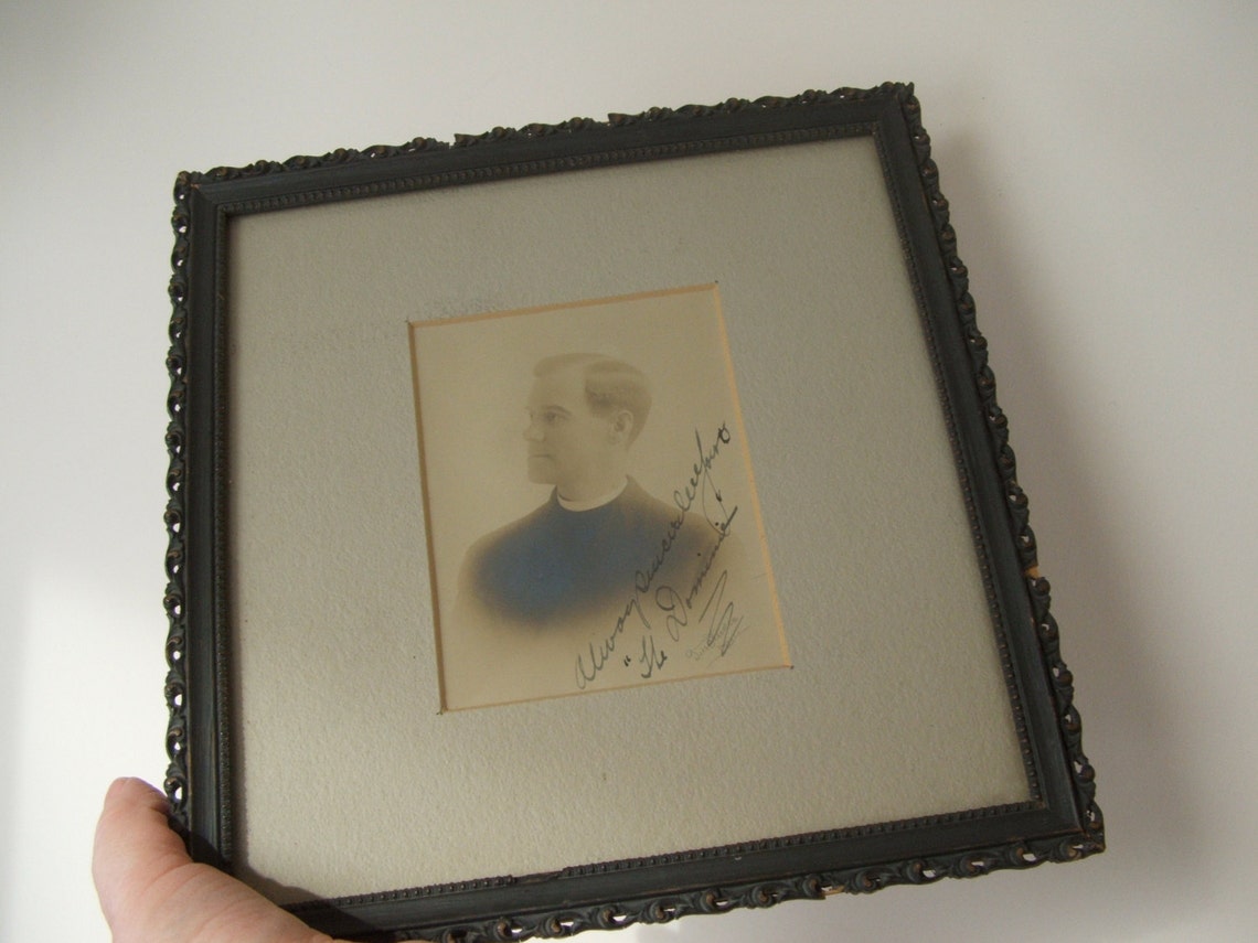 Priest Frame Antique Frame Autographed Priest Portrait Photograph Flahertys Art ...