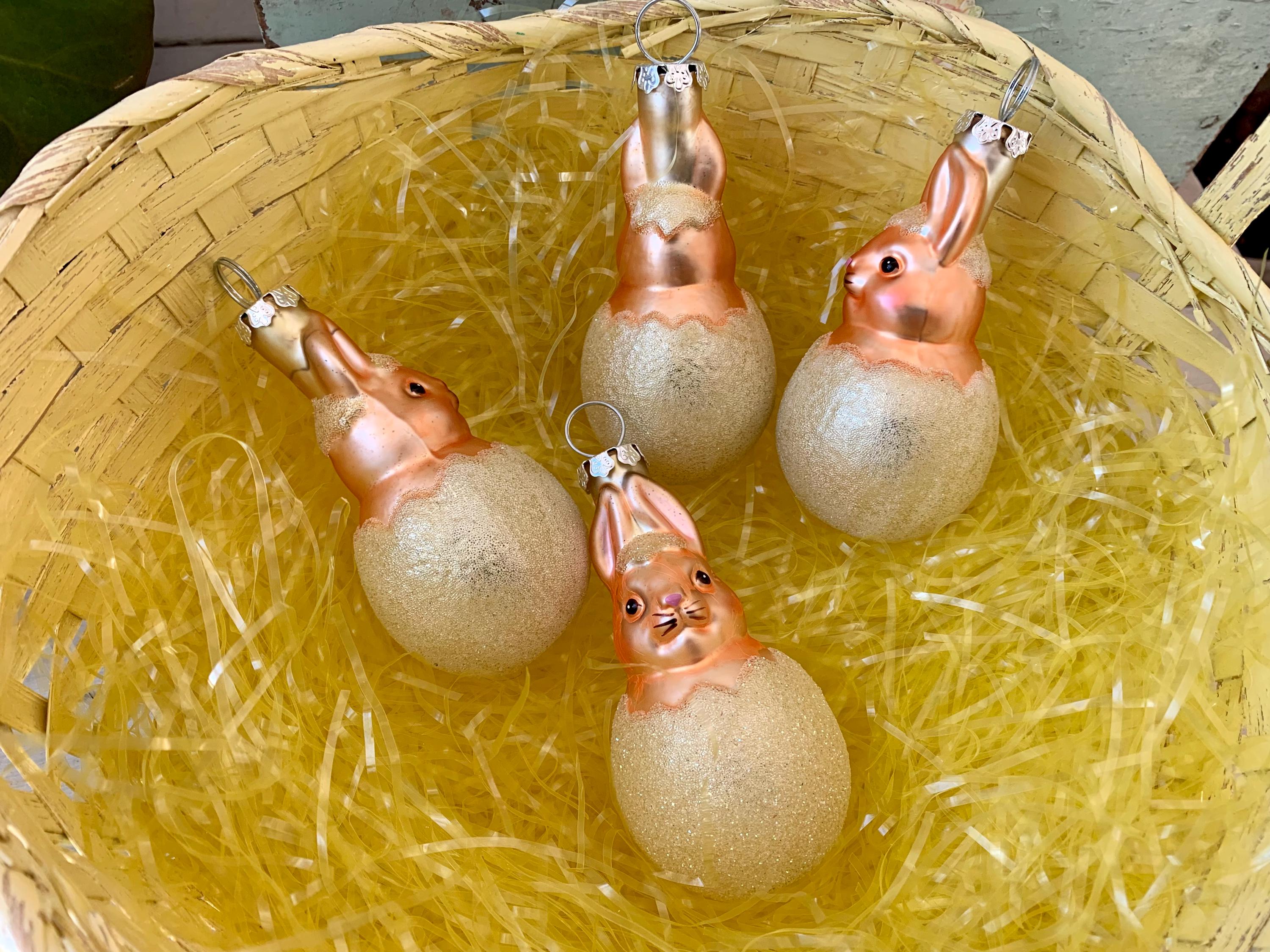 New Old Stock AMC Easter Ornaments Rabbit Eggs - Etsy