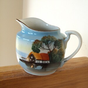 Vintage Hand Painted Porcelain Pitcher