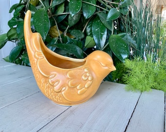 Vintage Hull Pottery Yellow Bird Planter F473