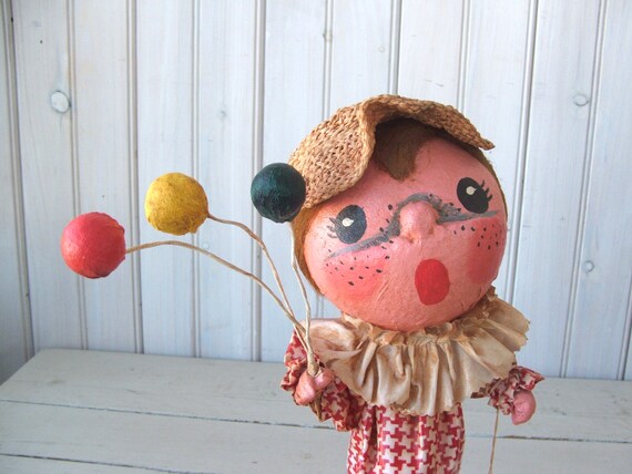 Vintage Handmade Dip N Drape Clown Kid Doll Etsy