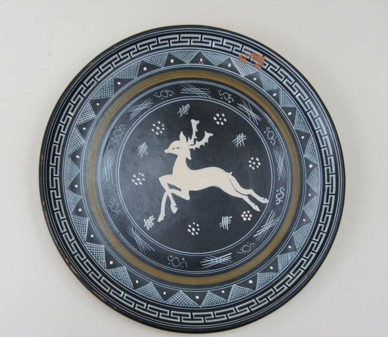 Vintage Pottery Plate Wall Hanging by Apollo Keramik Rhodos Etsy