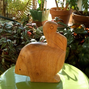 Mid Century Carved Wooden Turkey Bird Nut Bowl image 2