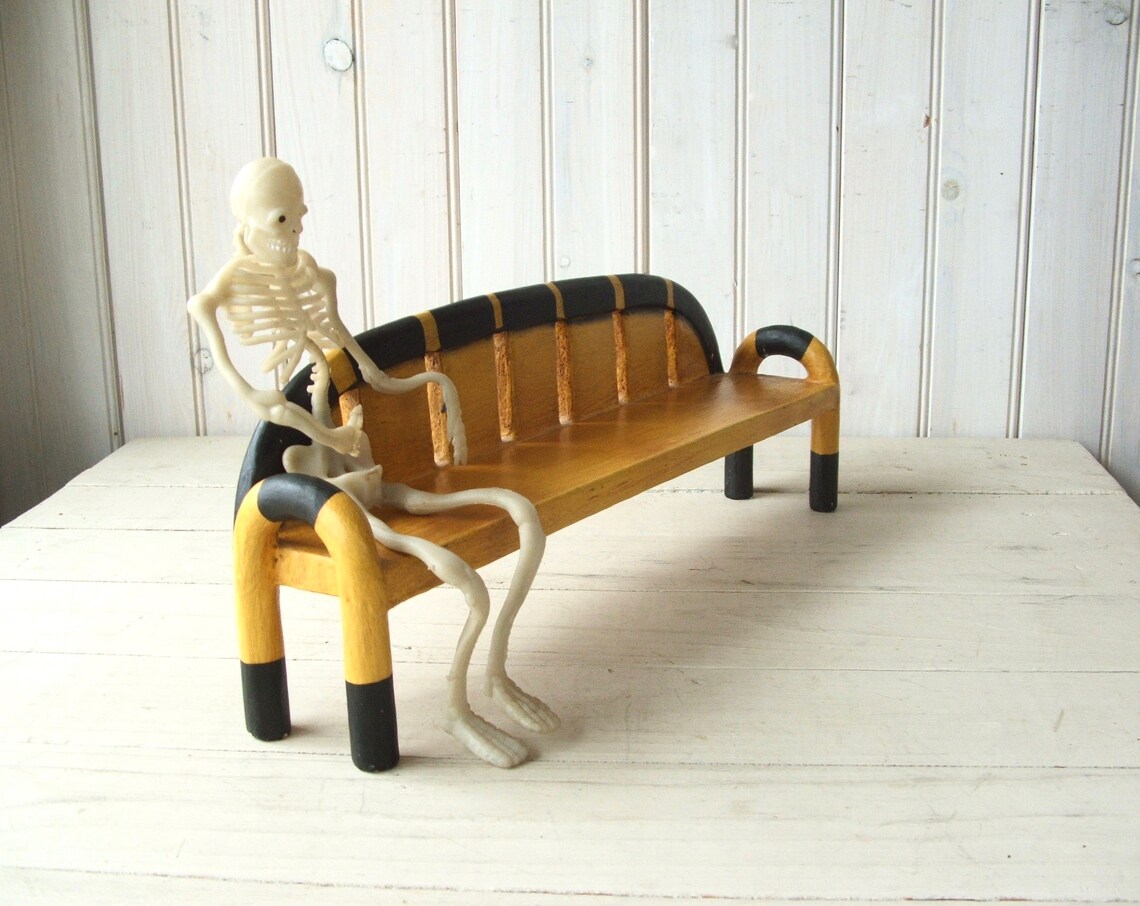 Painted Wooden Doll Bench Boho Home Decor Balinese Carved Wood Etsy