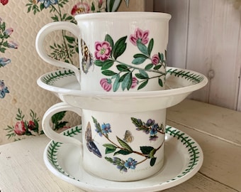 Portmeirion Botanic Garden Cup and Saucer Set of 2 Made in England