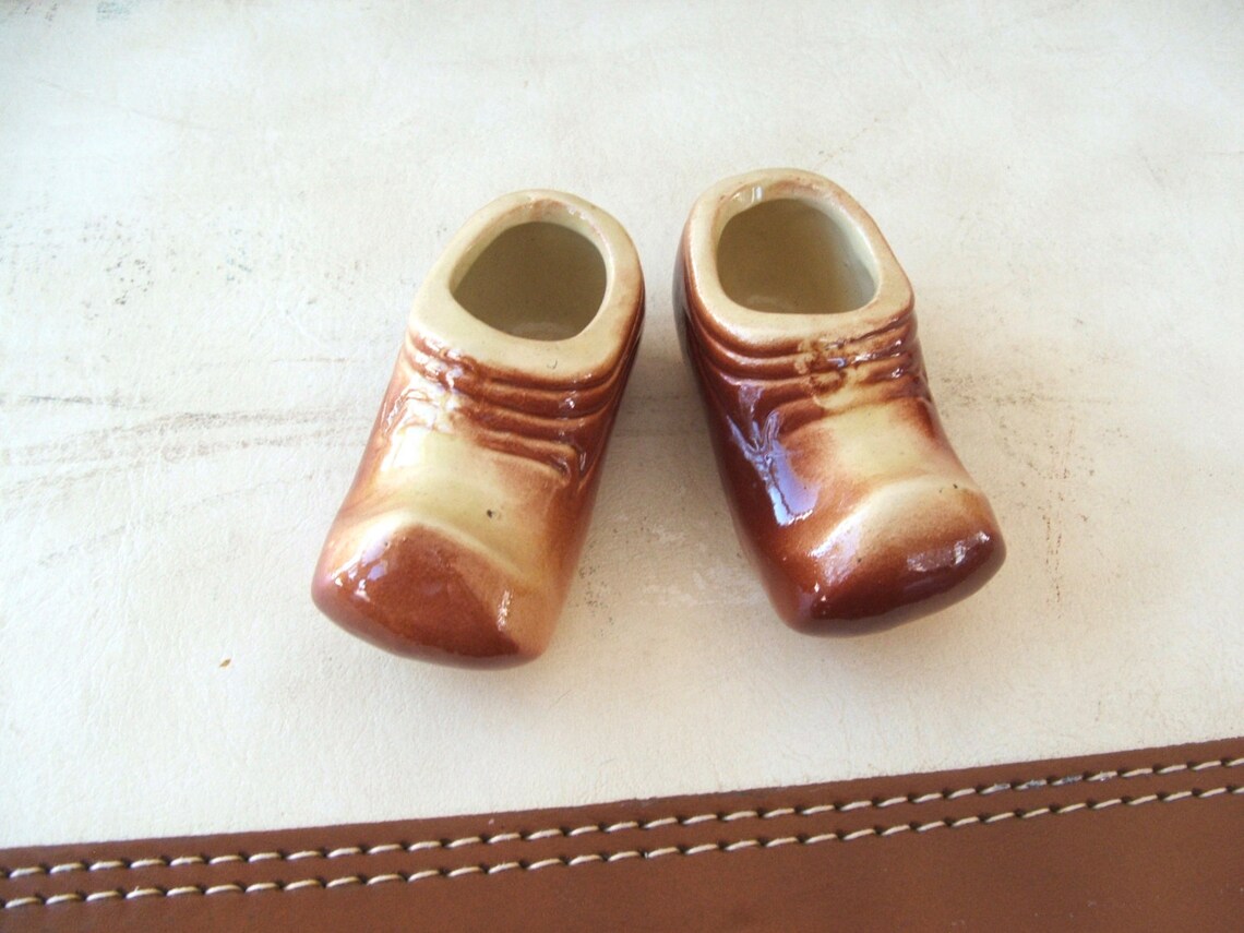 Pair of Pottery Elf Clogs Shoes Planters Etsy