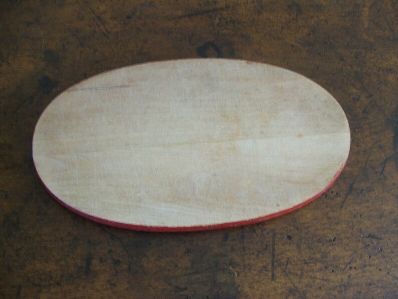 Vintage Folk Art Painted Stencil Wood Cutting Board Etsy