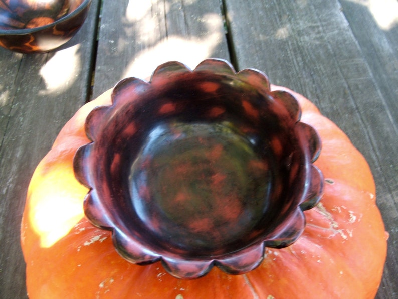 Vintage Tropical Carved Wood Bowl - Etsy