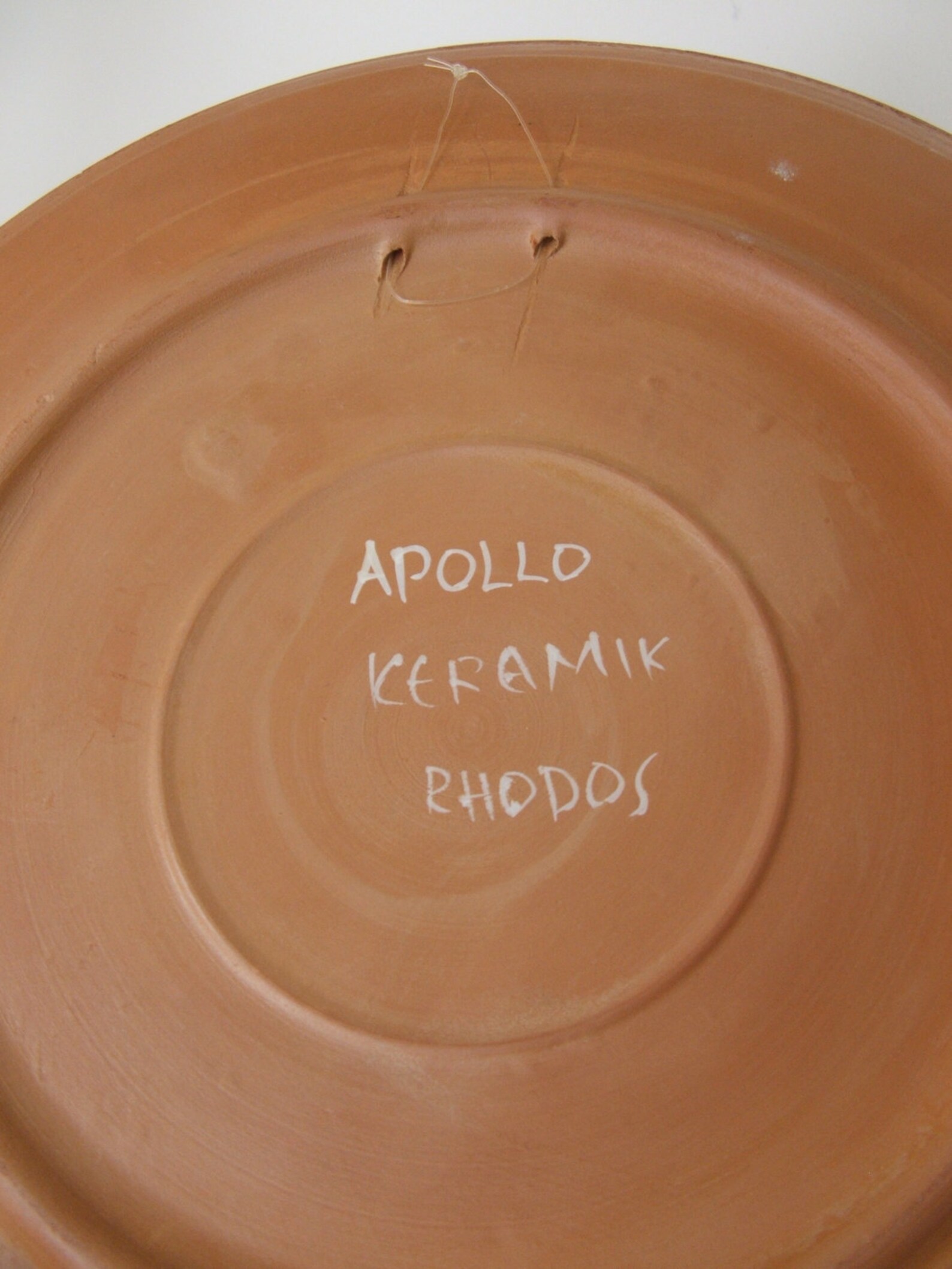 Vintage Pottery Plate Wall Hanging by Apollo Keramik Rhodos Etsy