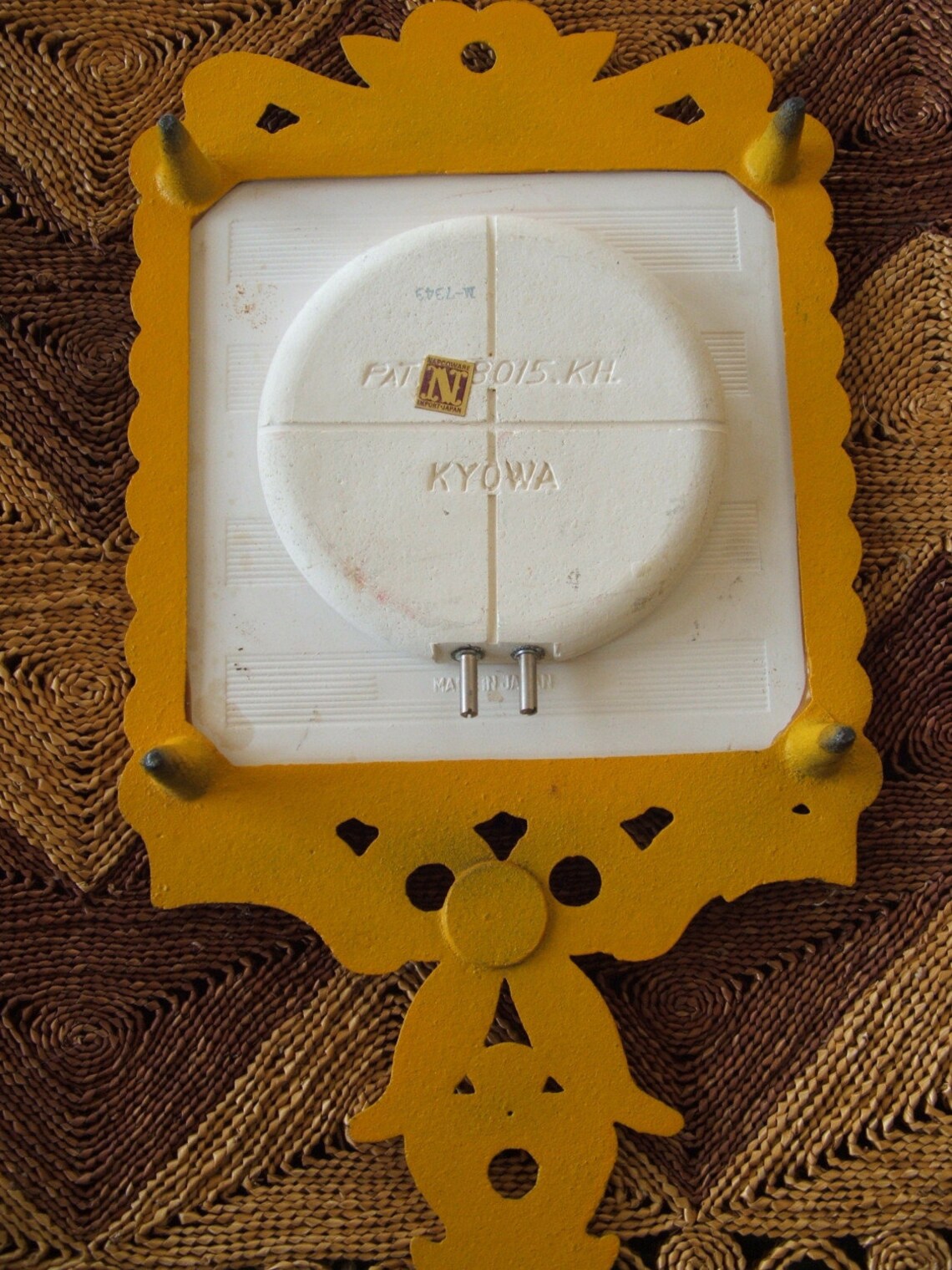 Vintage Teapot Trivet Cast Iron and Ceramic Tile Etsy