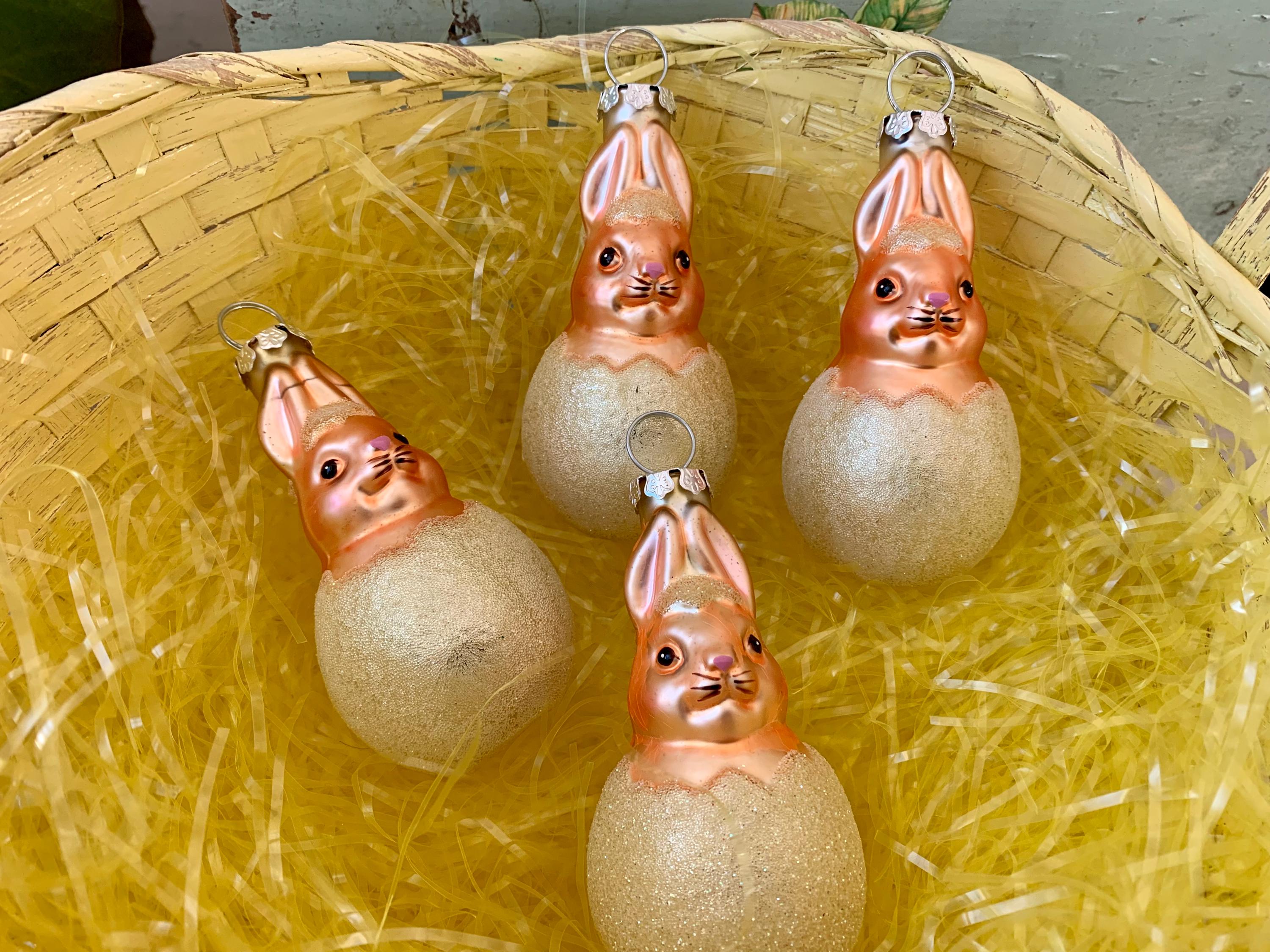 New Old Stock AMC Easter Ornaments Rabbit Eggs - Etsy